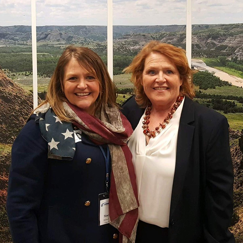 Stacy Benson and Heidi Heitkamp