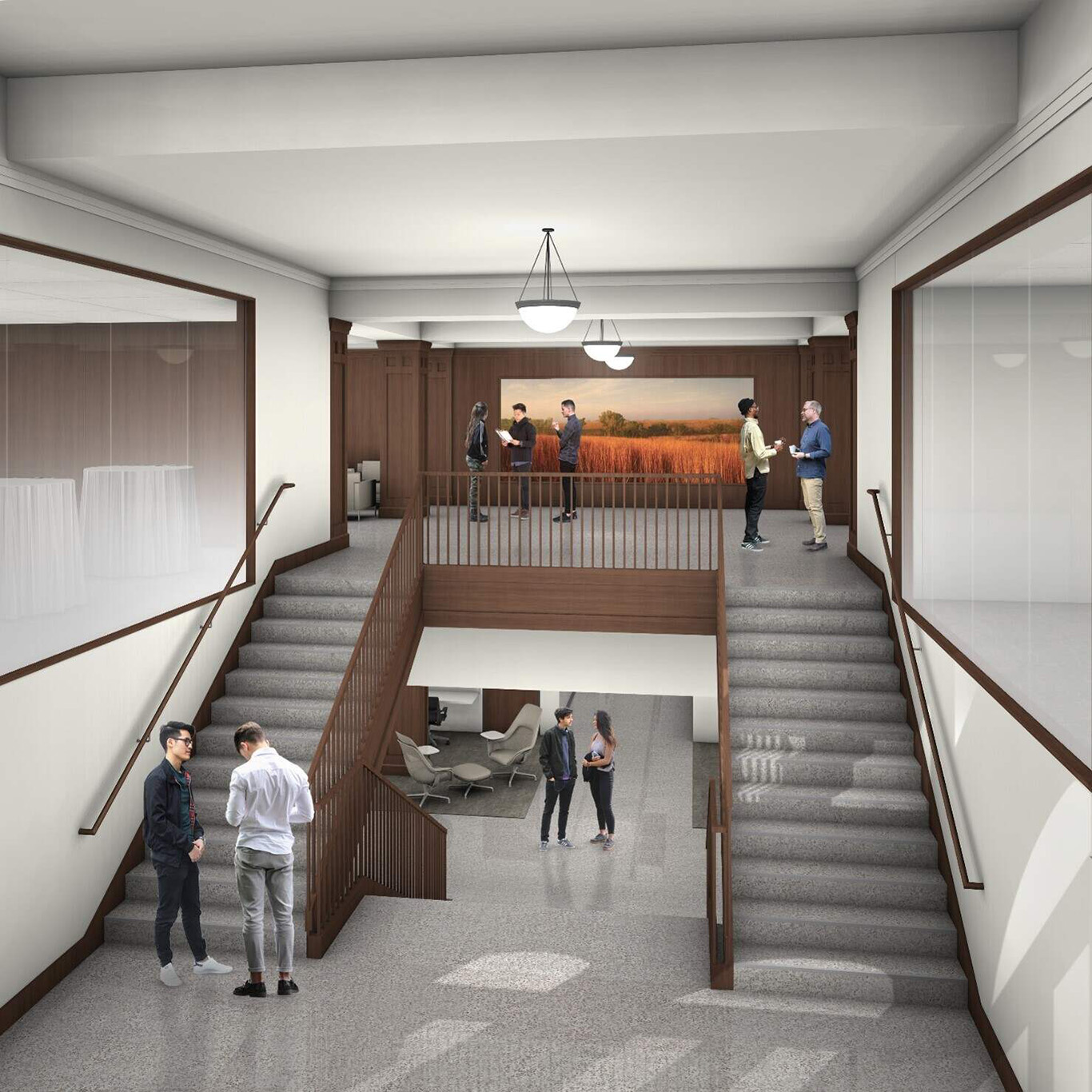 Weld Hall Lobby Remodel Rendering