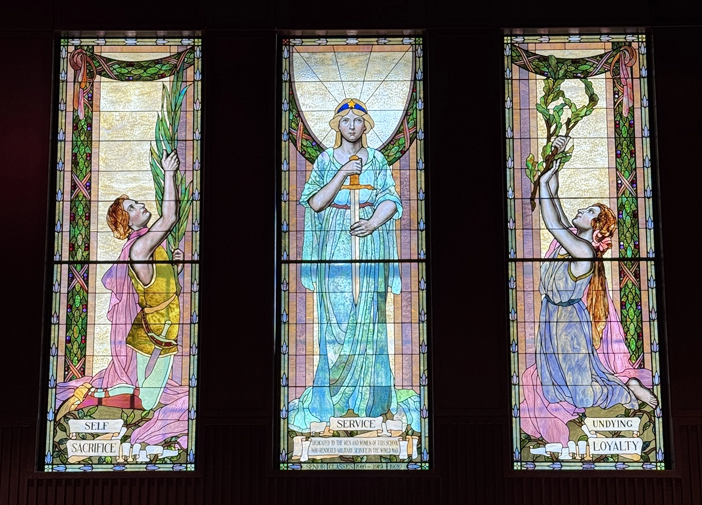 Weld Hall stained glass