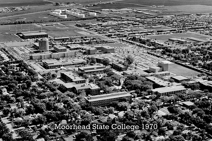 Moorhead State College Aerial 1970